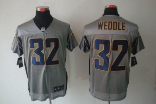 Nike San Diego Chargers #32 Eric Weddle Grey Shadow Men’s Stitched NFL Elite Jersey