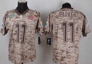 Nike Miami Dolphins #11 DeVante Parker Camo Men's Stitched NFL New Elite USMC Jersey