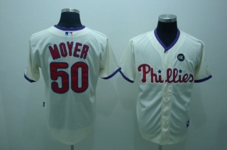 Philadelphia Phillies #50 Jamie Moyer Stitched Cream MLB Jersey