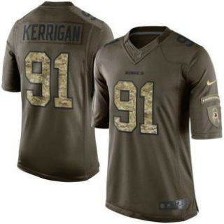 Nike Washington Redskins -91 Ryan Kerrigan Green Stitched NFL Limited Salute to Service Jersey