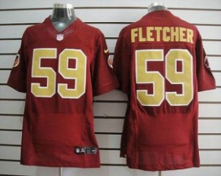 Nike Redskins -59 London Fletcher Burgundy Red Alternate 80TH Throwback Stitched NFL Elite Jersey