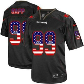 Nike Tampa Bay Buccaneers -99 Warren Sapp Black NFL Elite USA Flag Fashion Jersey