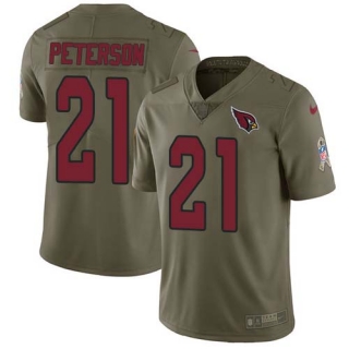 Nike Cardinals -21 Patrick Peterson Olive Stitched NFL Limited 2017 Salute to Service Jersey