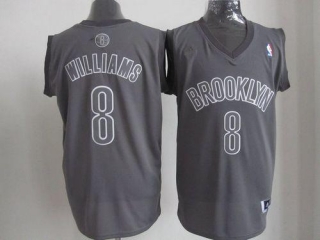 Brooklyn Nets -8 Deron Williams Grey Big Color Fashion Stitched NBA Jersey