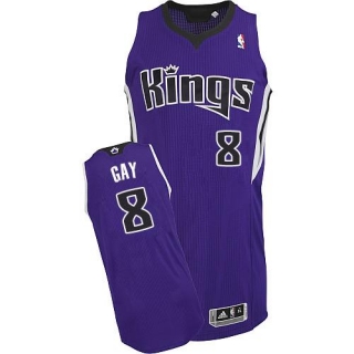 Sacramento Kings -8 Rudy Gay Purple Revolution 30 Stitched NBA Jersey