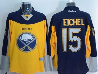 Buffalo Sabres -15 Jack Eichel Yellow Navy Blue Alternate Stitched NHL Jersey