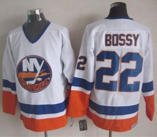 New York Islanders -22 Mike Bossy White CCM Throwback Stitched NHL Jersey