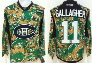 Montreal Canadiens -11 Brendan Gallagher Camo Veterans Day Practice Stitched NHL Jersey